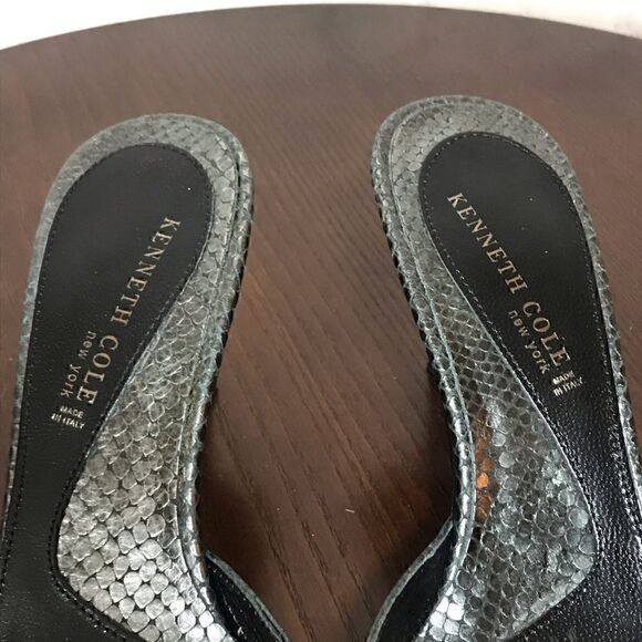 7 KENNETH COLE NEW YORK snakeskin embossed mules - Picture 5 of 9